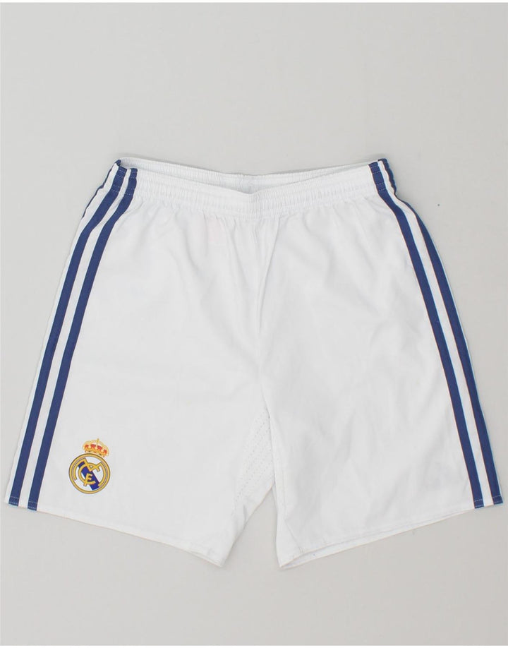 ADIDAS Boys Climacool Sport Shorts 11-12 Years White Polyester Vintage Adidas and Second-Hand Adidas from Messina Hembry 