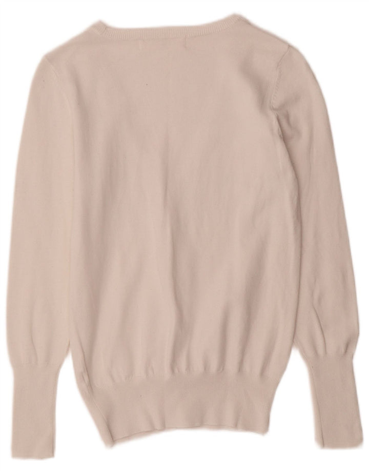 Zara Womens Cardigan Sweater UK 12 Medium White