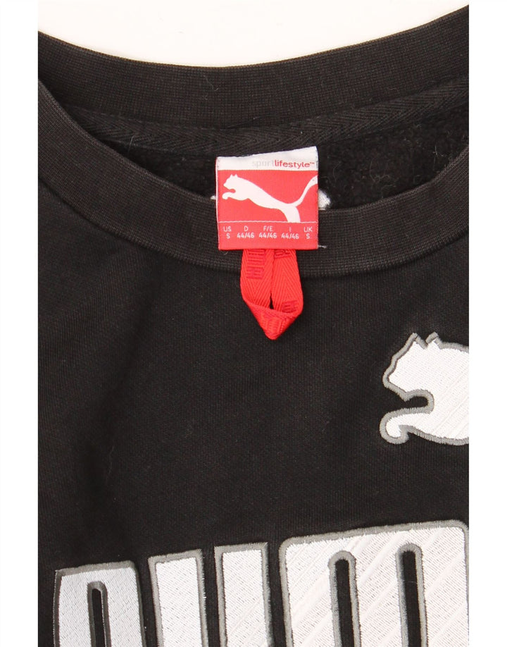 PUMA Mens Graphic Sweatshirt Jumper Small Black