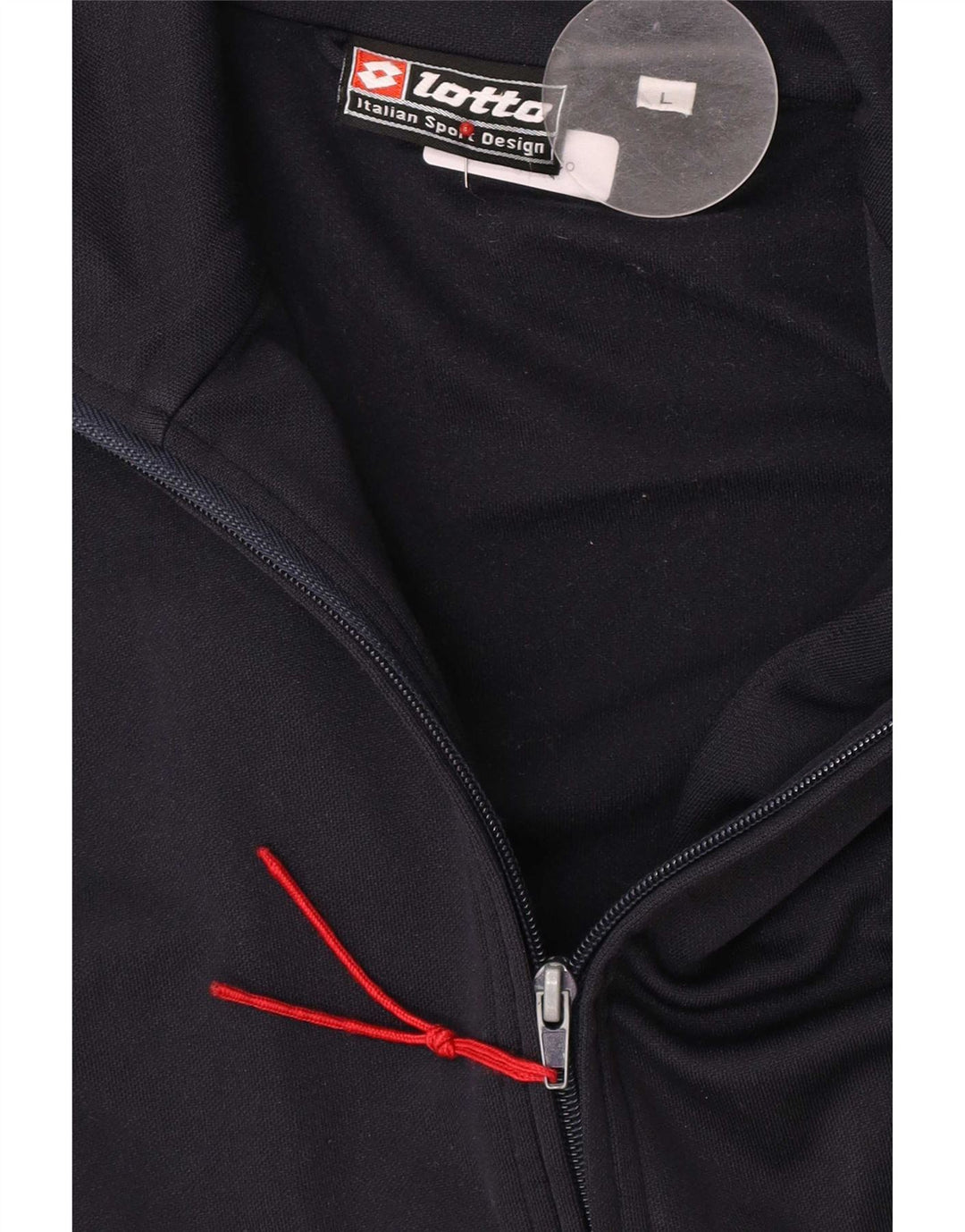 Lotto Mens Regular Fit Tracksuit Top Jacket Large Black