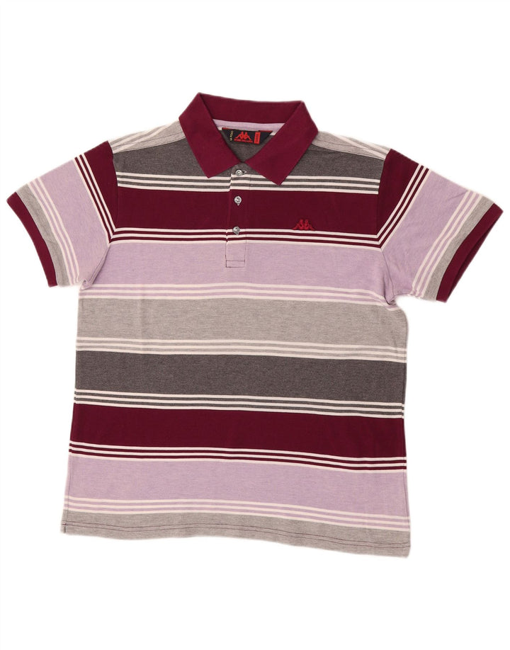 Kappa Mens Polo Shirt Large Multicoloured Striped Cotton