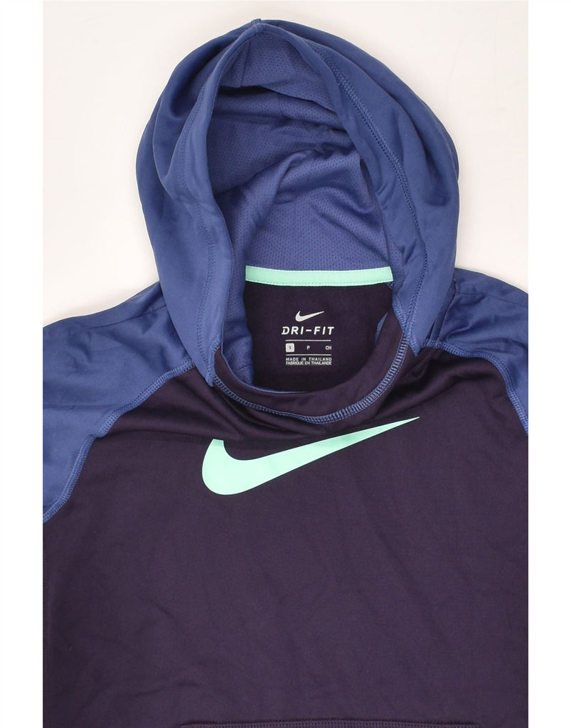 NIKE Boys Dri Fit Graphic Hoodie Jumper 6-7 Years Small Navy Blue | Vintage Nike | Thrift | Second-Hand Nike | Used Clothing | Messina Hembry 