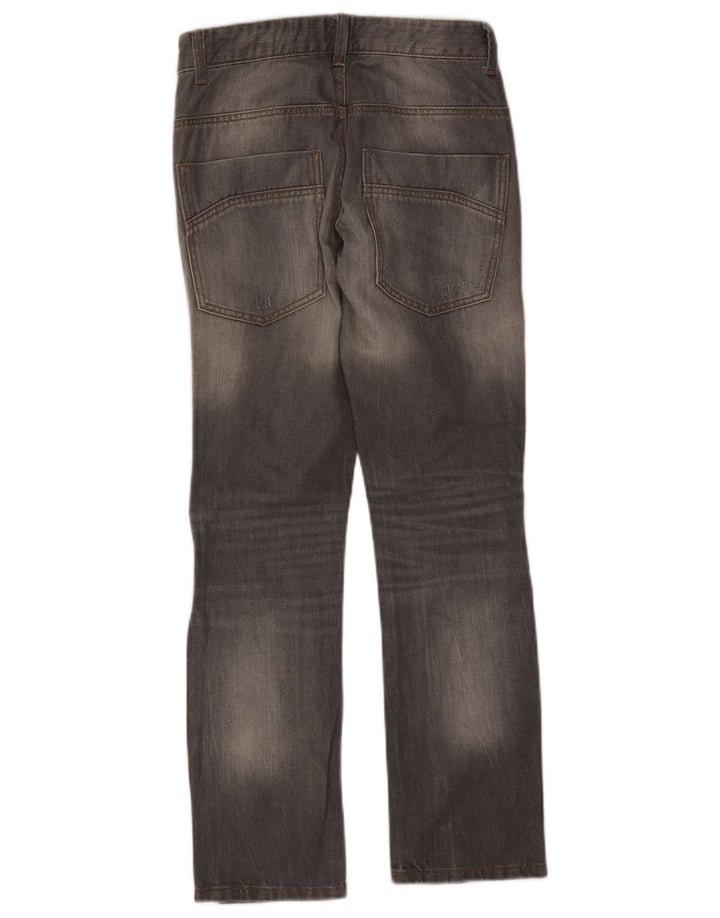 BENETTON Girls Distressed Straight Jeans 11-12 Years 2XL W28 L28  Grey