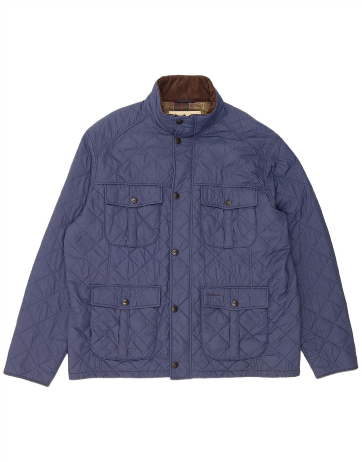 BARBOUR Mens Quilted Jacket UK 44 2XL Blue