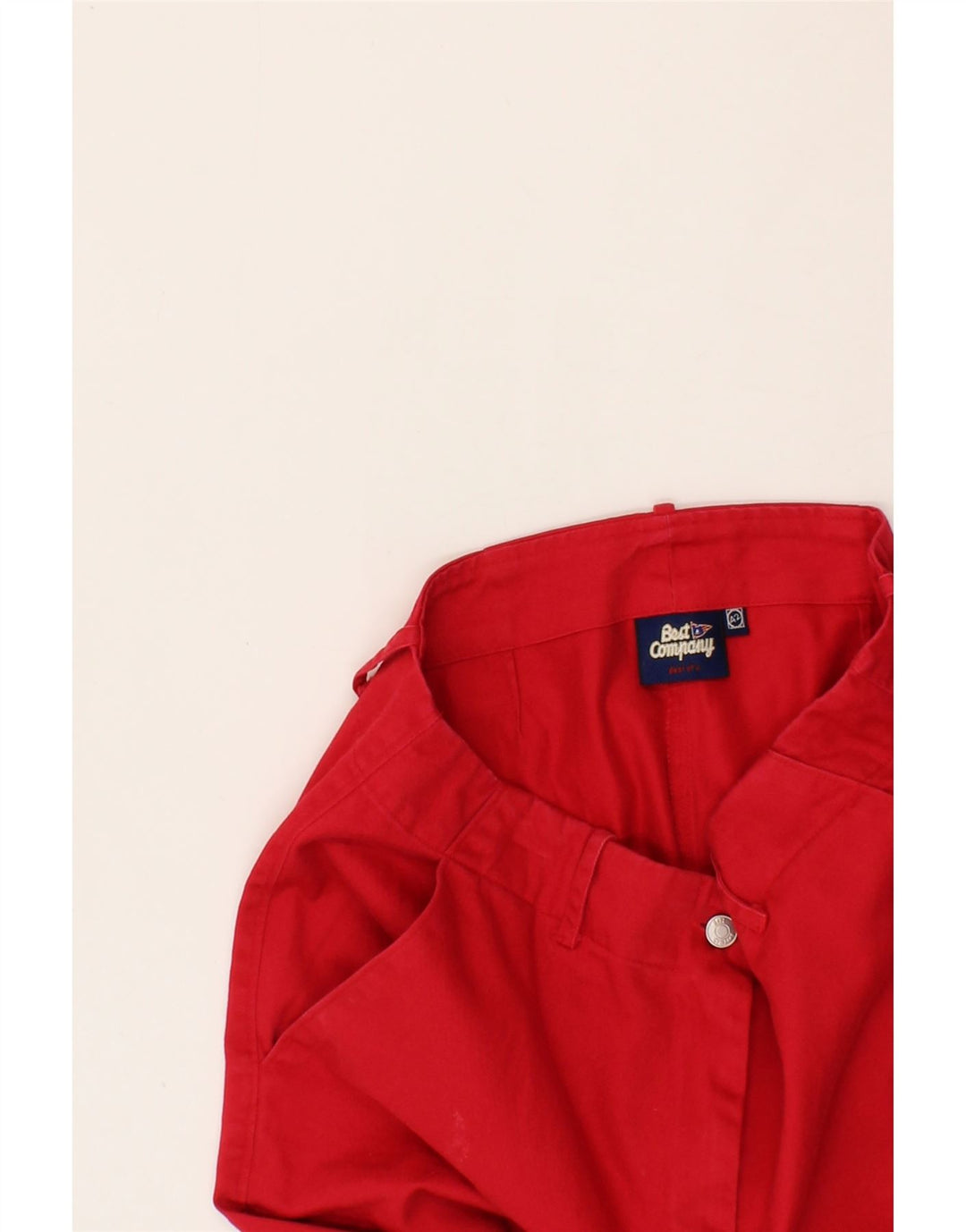 BEST COMPANY Womens Chino Shorts IT 42 Medium W28 Red Cotton Vintage Best Company and Second-Hand Best Company from Messina Hembry 