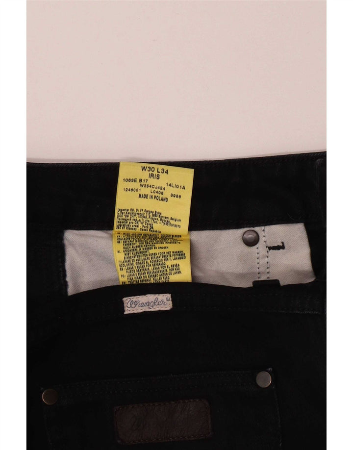 Wrangler Womens Iris Straight Jeans W30 L30 Black Cotton