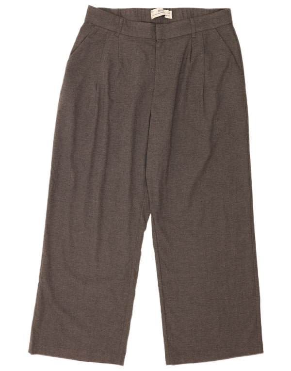 Hollister Mens High Waist Wide Leg Casual Trousers XL W38 L27 Grey