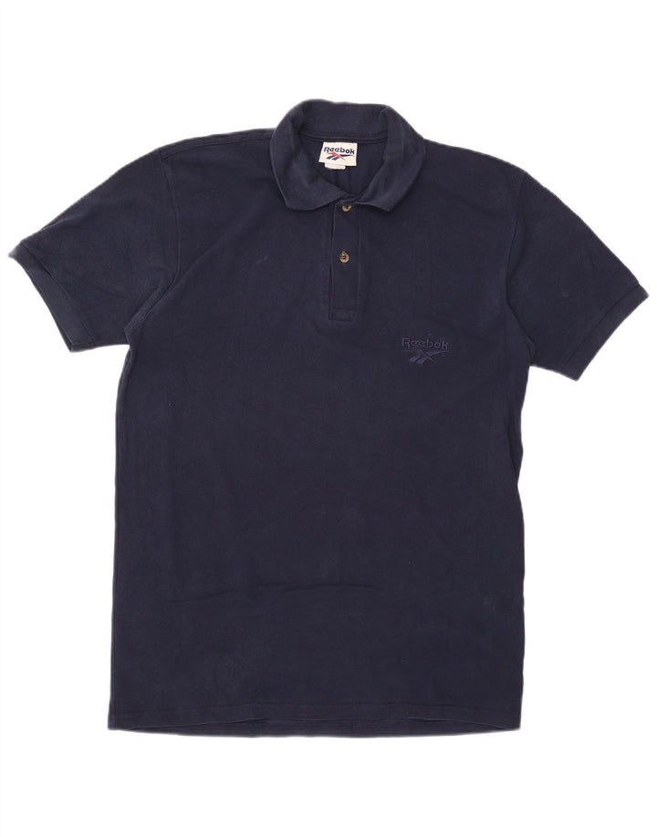 REEBOK Mens Polo Shirt Large Navy Blue