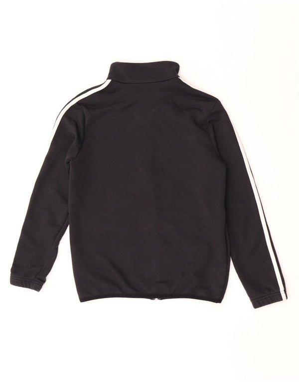 Adidas Boys Tracksuit Top Jacket 11-12 Years Black Cotton