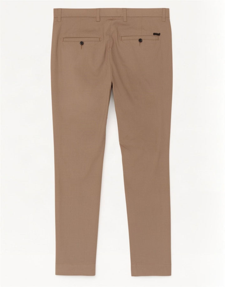 Jack & Jones Mens Tapered Chino Trousers W34 L32 Beige Polyester