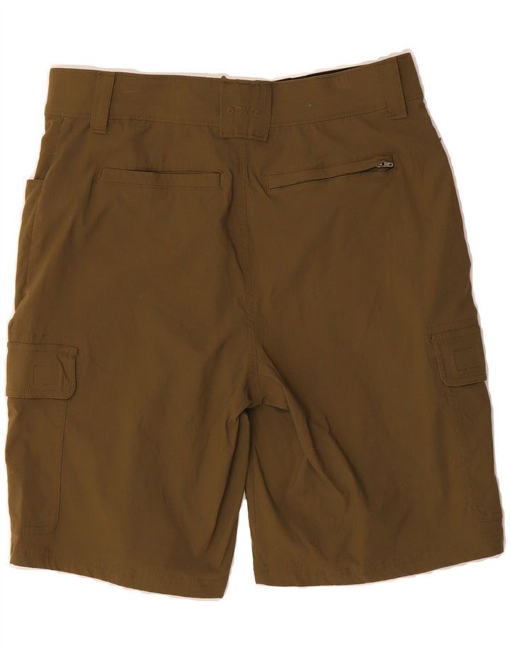 ORVIS Mens Cargo Shorts W34 Large  Khaki Nylon Vintage Orvis and Second-Hand Orvis from Messina Hembry 