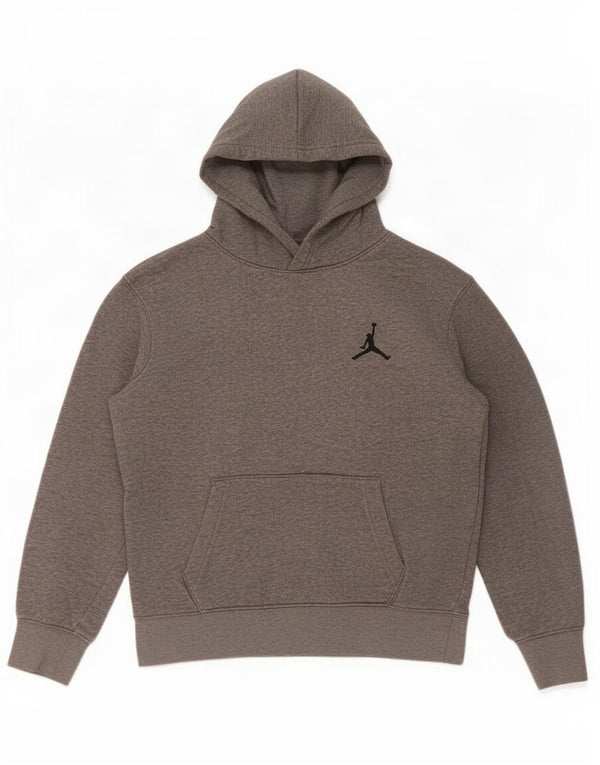 Jordan Boys Hoodie Jumper 10-11 Years Medium Grey Cotton