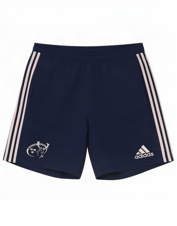 Adidas Mens Munster Rugby Sport Shorts Large Navy Blue Polyester