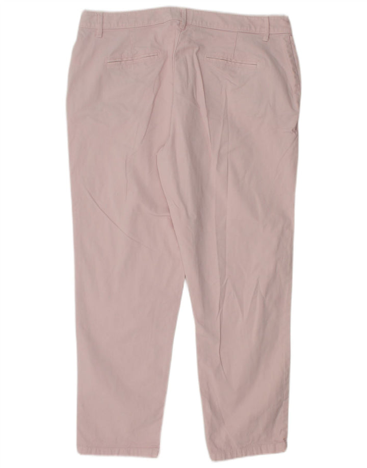 JOULES Womens Tapered Chino Trousers UK 14 Large W32 L25 Pink Cotton