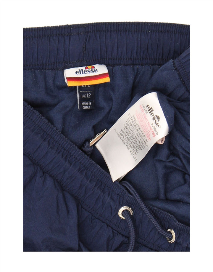Ellesse Womens Tracksuit Trousers Joggers UK 12 Medium Navy Blue Nylon