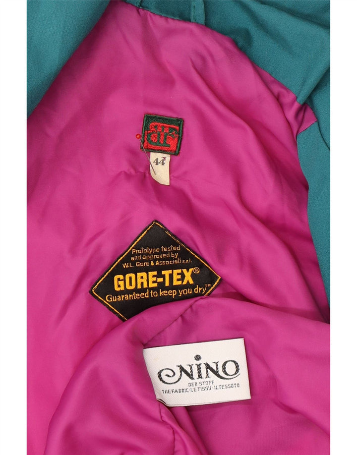 BELFE Womens Hooded Windbreaker Jacket EU 44 XL Blue Polyester