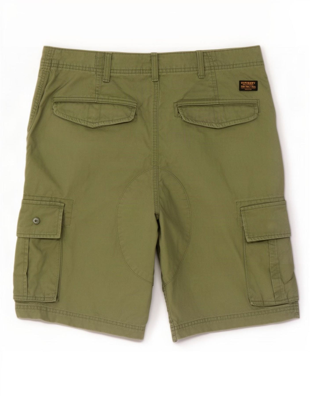 Superdry Mens Cargo Shorts W32 Medium Green Cotton