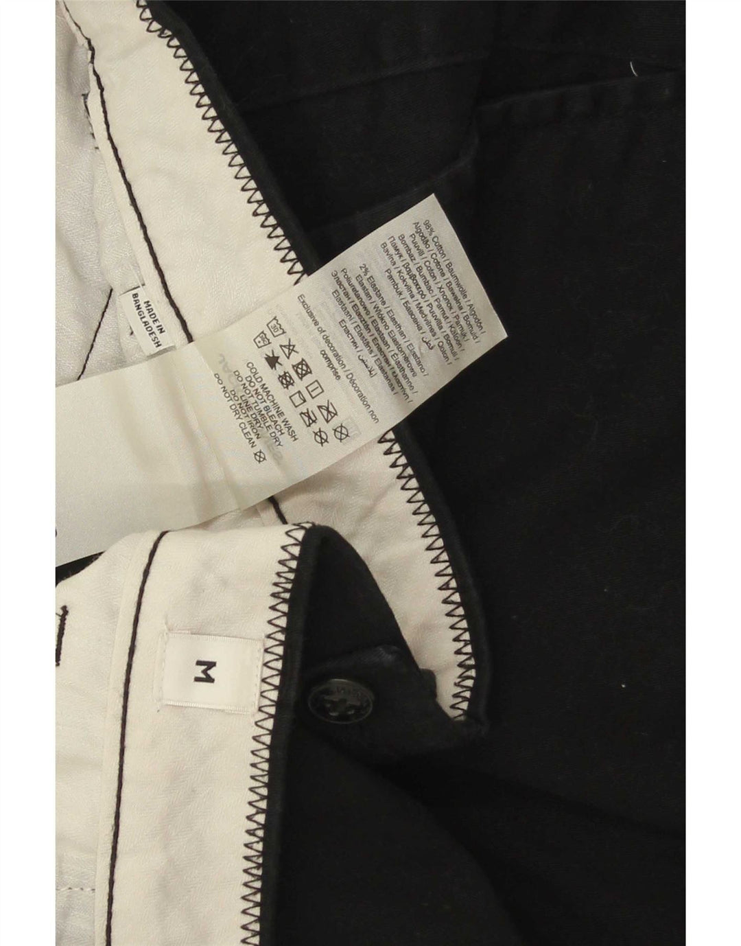 Jack & Jones Mens Chino Shorts Medium W34 Black Cotton
