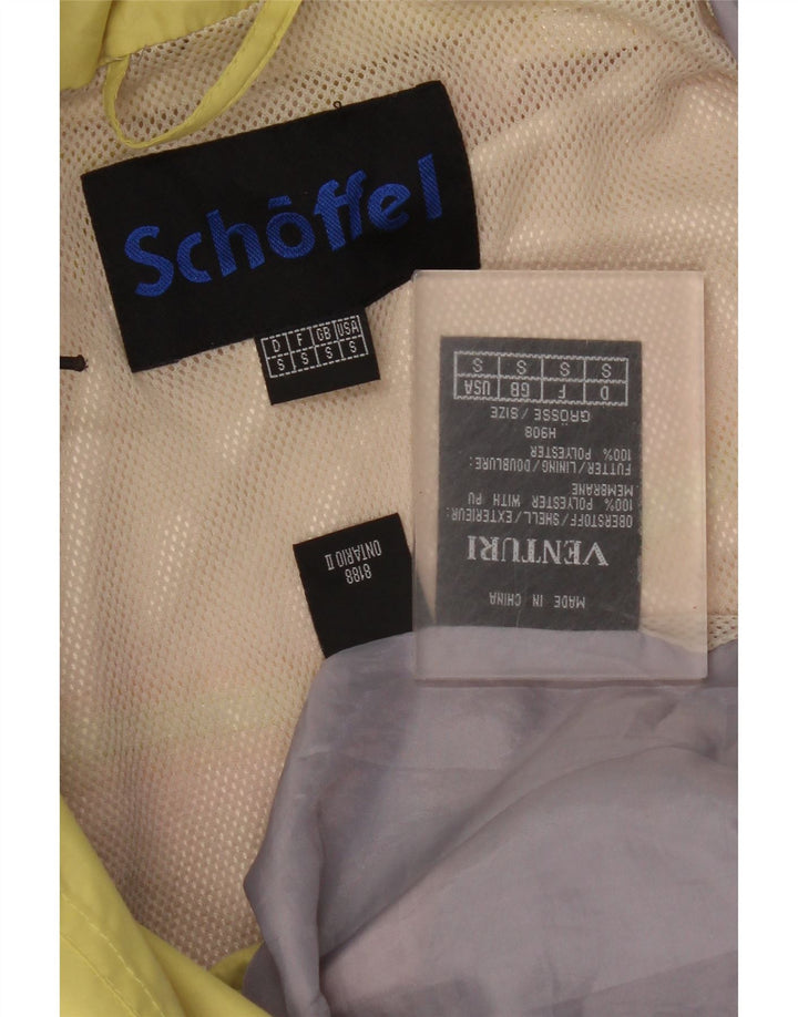 Schoffel Mens Hooded Loose Fit Rain Jacket UK 36 Small Yellow Polyester