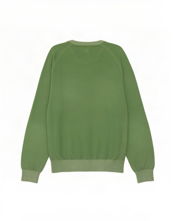 Fat Face Mens V-Neck Jumper Sweater Medium Green Cotton