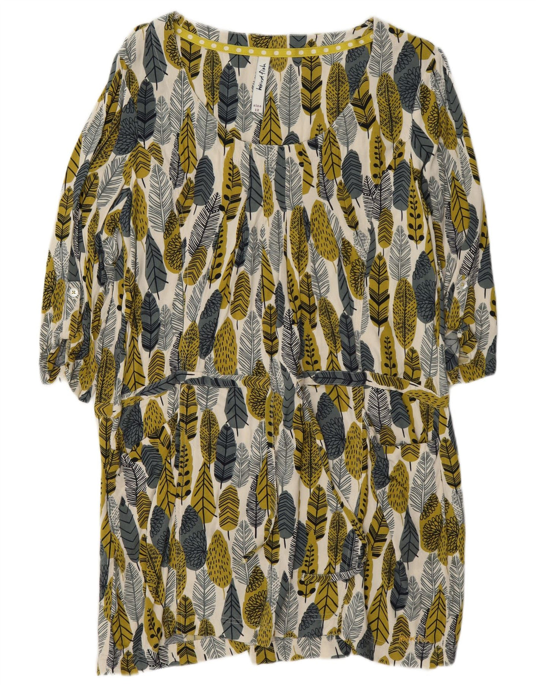 Weird Fish Womens Abstract Pattern Shift Dress UK 12 Medium Multicoloured