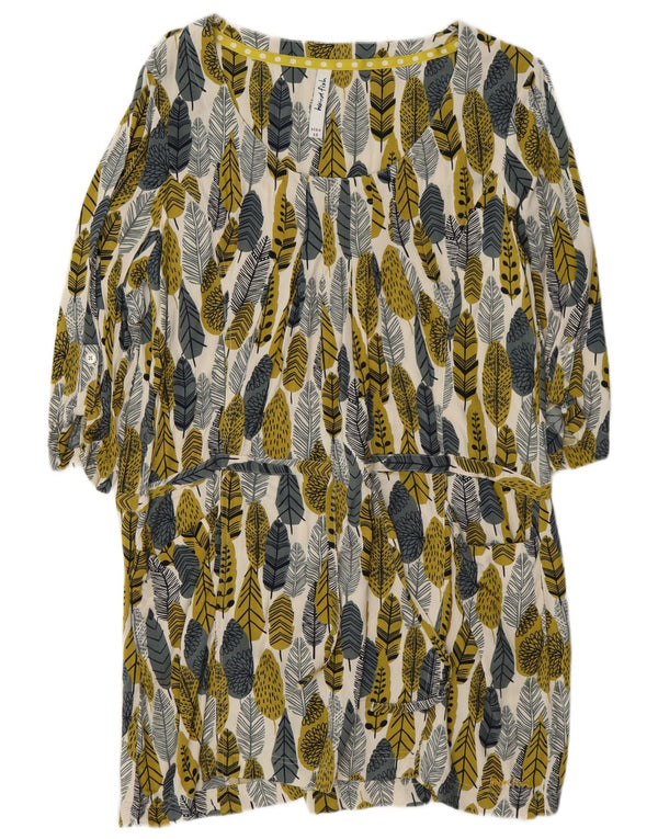 Weird Fish Womens Abstract Pattern Shift Dress UK 12 Medium Multicoloured