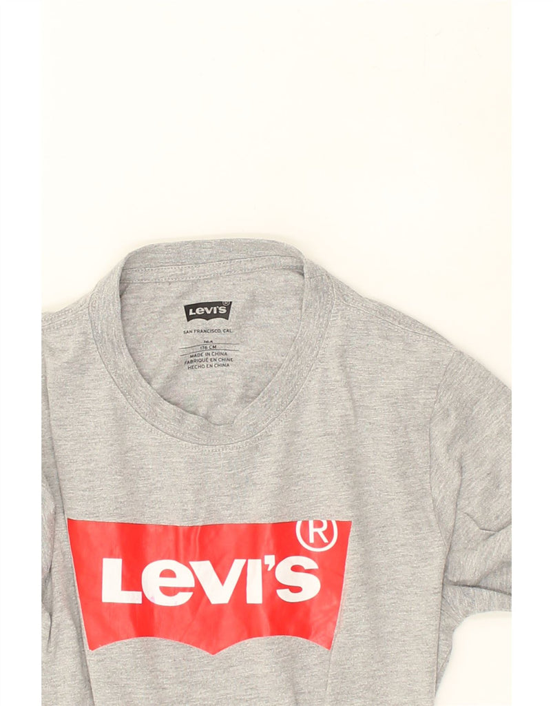 LEVI'S Boys Graphic Top Long Sleeve 15-16 Years Grey Cotton | Vintage Levi's | Thrift | Second-Hand Levi's | Used Clothing | Messina Hembry 