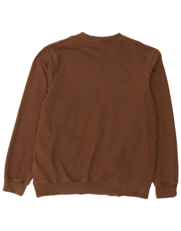 Nike Mens Graphic Sweatshirt Jumper UK 39/41 Medium Brown Cotton