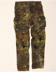 VINTAGE Mens Straight Cargo Trousers Medium W34 L35 Green Camouflage