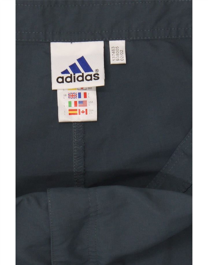 Adidas Mens Bermuda Sport Shorts Large  Blue Colourblock Polyamide
