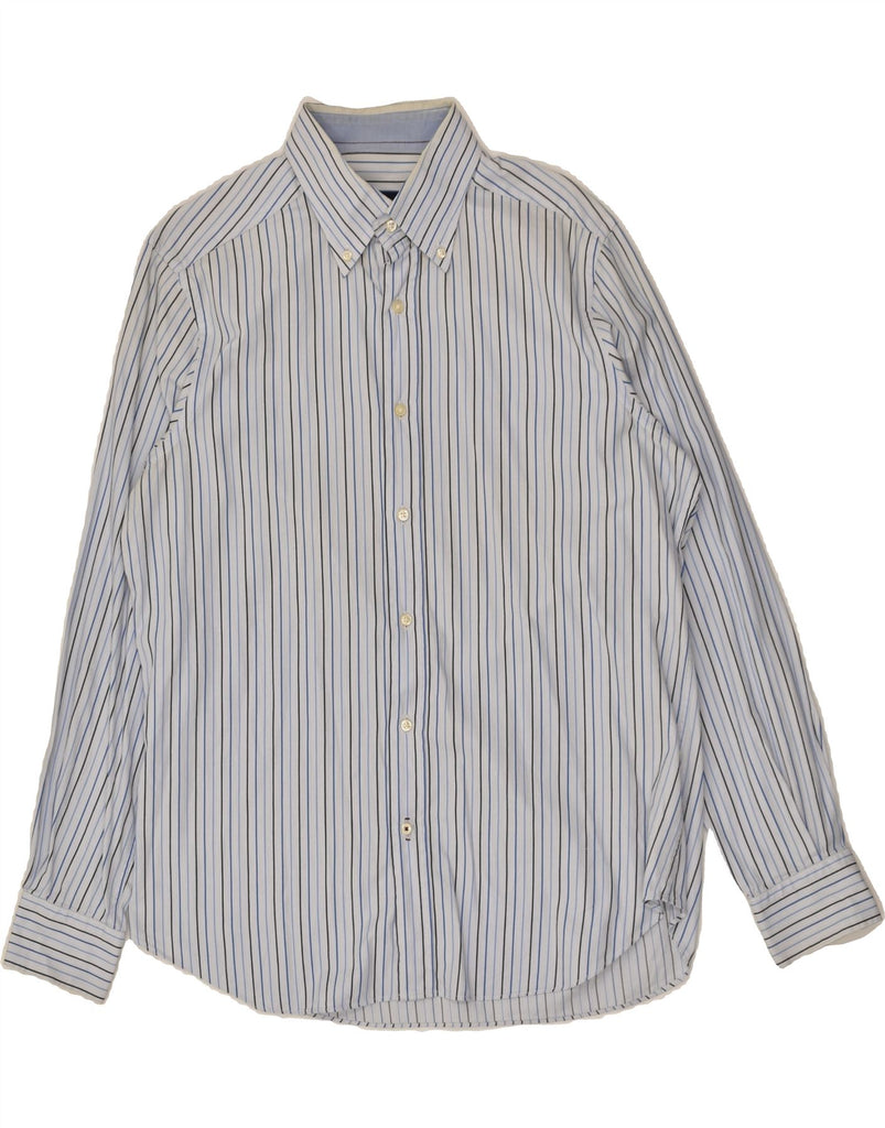 MASSIMO DUTTI Mens Shirt Large Blue Striped Cotton | Vintage Massimo Dutti | Thrift | Second-Hand Massimo Dutti | Used Clothing | Messina Hembry 