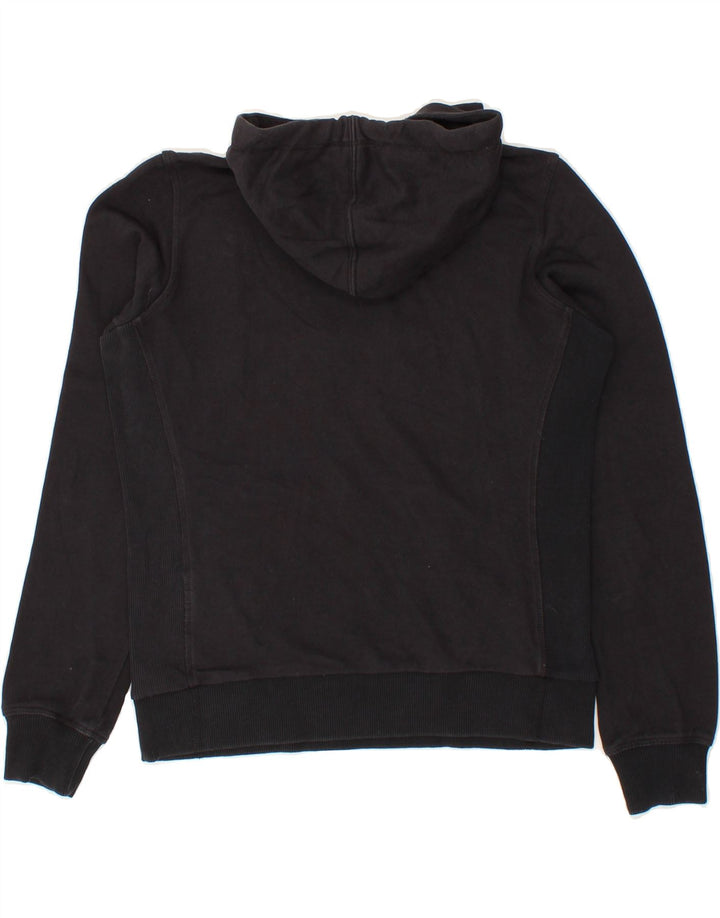 CHAMPION Womens Heritage Classics Graphic Hoodie Jumper UK 14 Medium Black Vintage Champion and Second-Hand Champion from Messina Hembry 