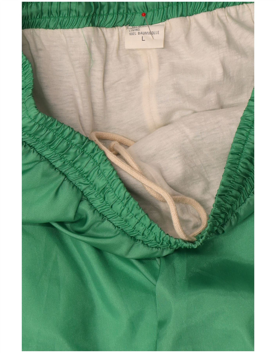Vintage Mens Tracksuit Trousers Joggers Large  Green Nylon