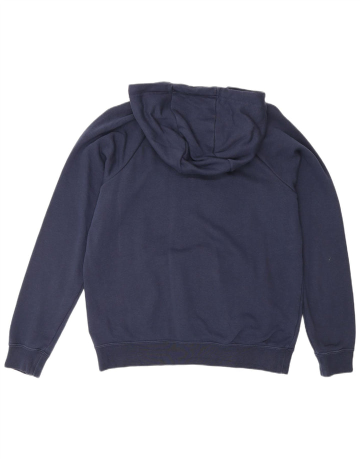 NIKE Mens Hoodie Jumper Small Navy Blue Cotton