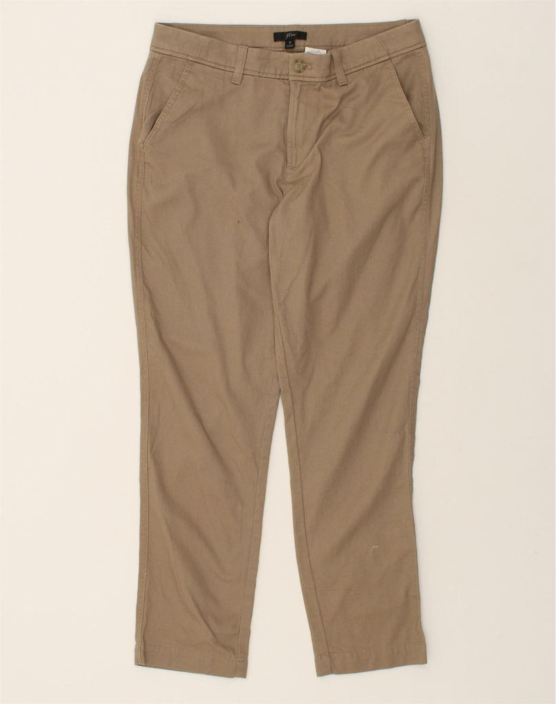 J. CREW Womens Slim Chino Trousers US 4 Small W30 L28 Beige Cotton | Vintage J. Crew | Thrift | Second-Hand J. Crew | Used Clothing | Messina Hembry 