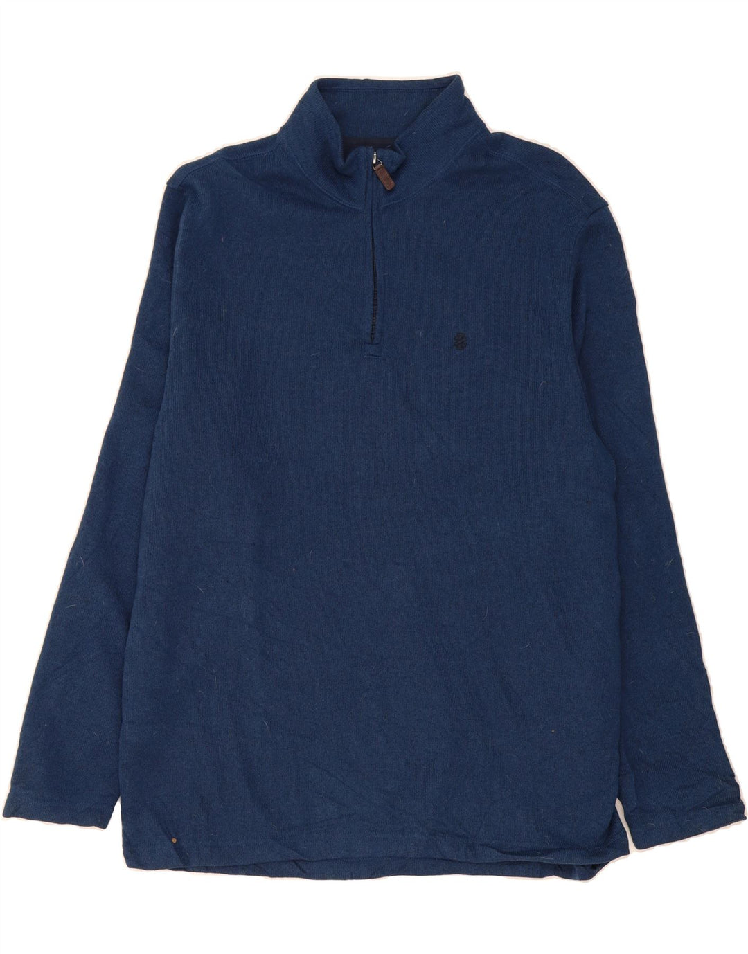 IZOD Mens Zip Neck Fleece Jumper XL Blue Polyester Vintage Izod and Second-Hand Izod from Messina Hembry 