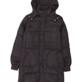 Playlife Womens Hooded Padded Coat UK 12 Medium Black Polyamide