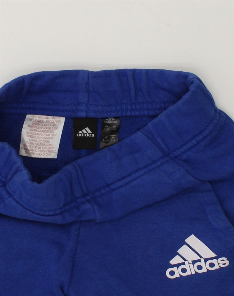 ADIDAS Boys Sport Shorts 5-6 Years Blue Cotton | Vintage Adidas | Thrift | Second-Hand Adidas | Used Clothing | Messina Hembry 