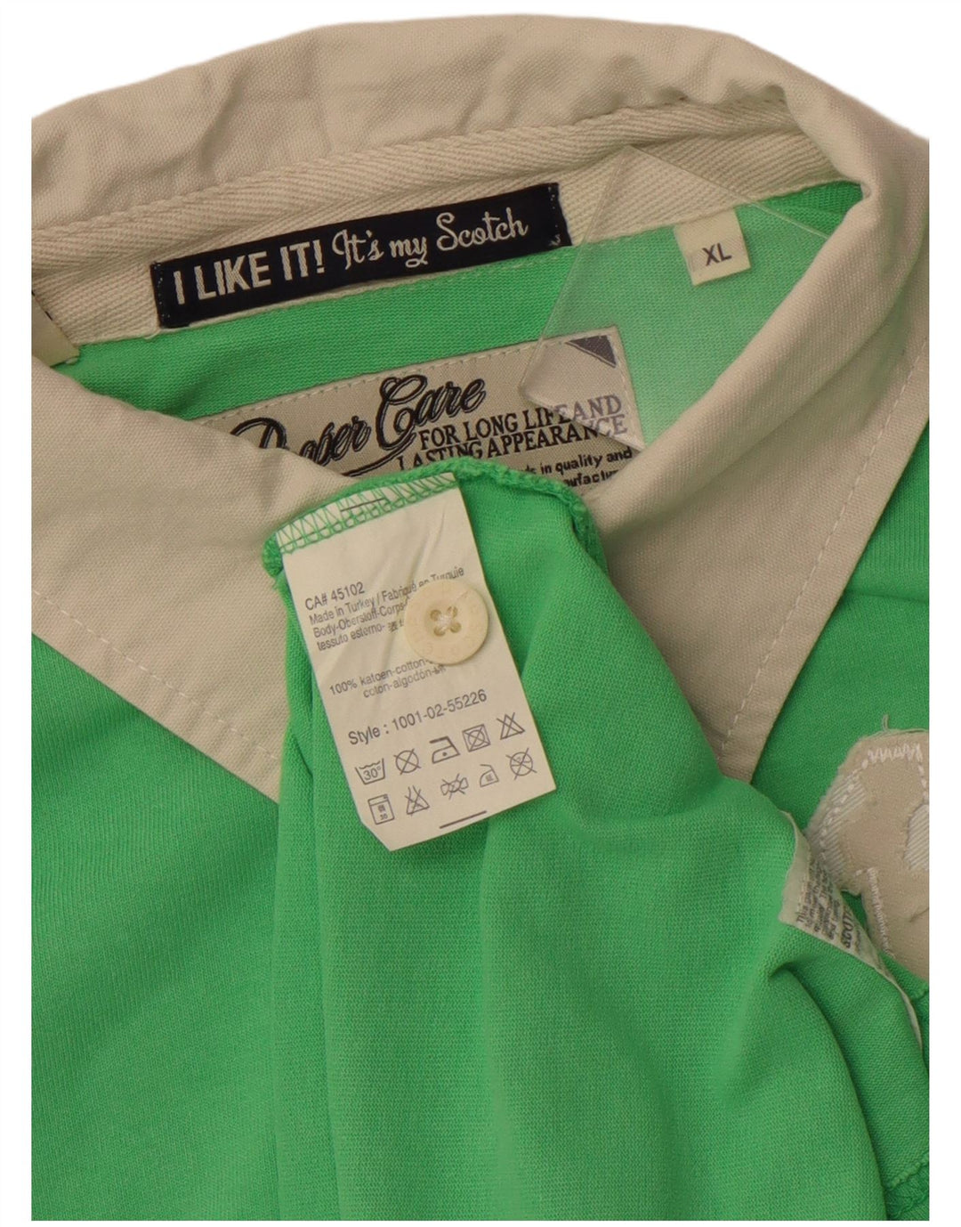 SCOTCH & SODA Mens Graphic Rugby Polo Shirt XL Green Cotton