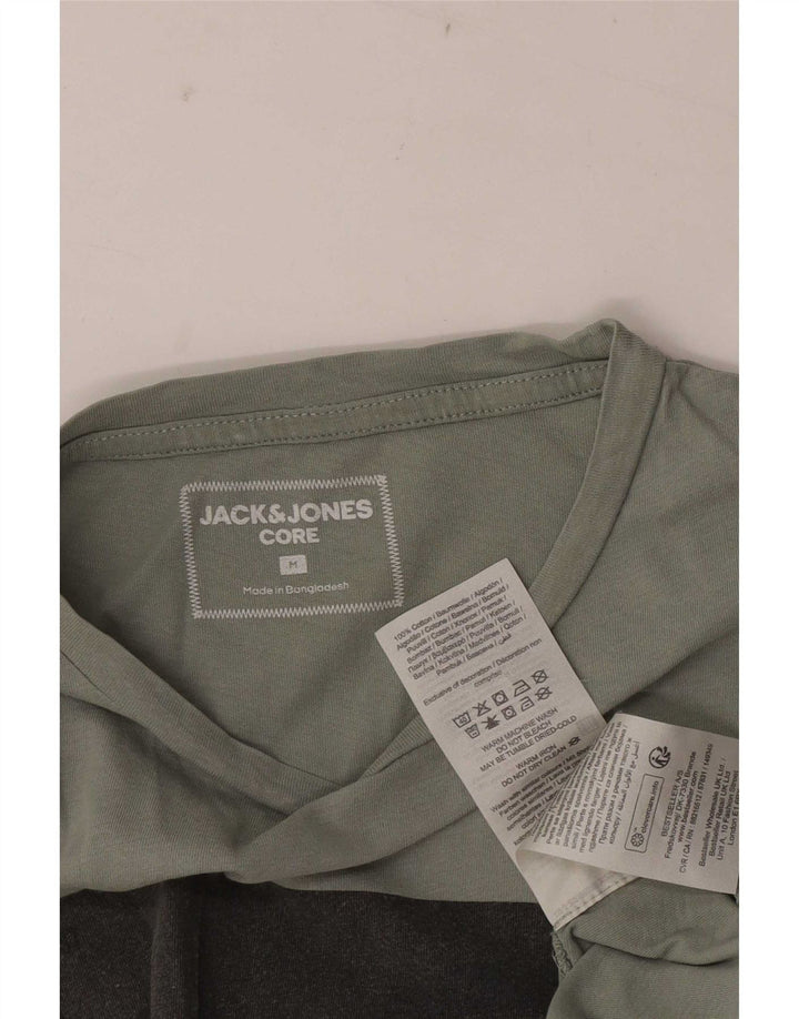Jack & Jones Mens Graphic T-Shirt Top Medium Green Cotton