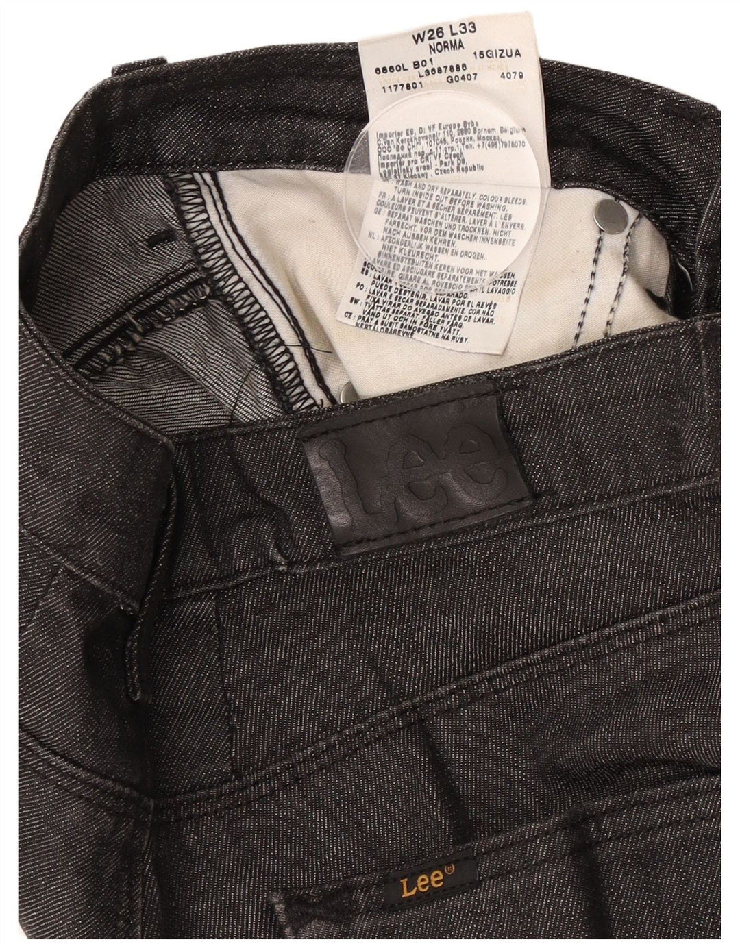 Lee Womens Norma Slim Jeans W26 L27 Black Cotton