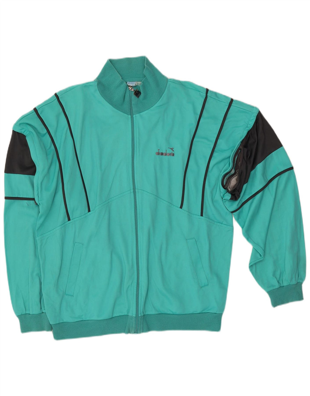 DIADORA Mens Tracksuit Top Jacket IT 54 XL Turquoise Colourblock