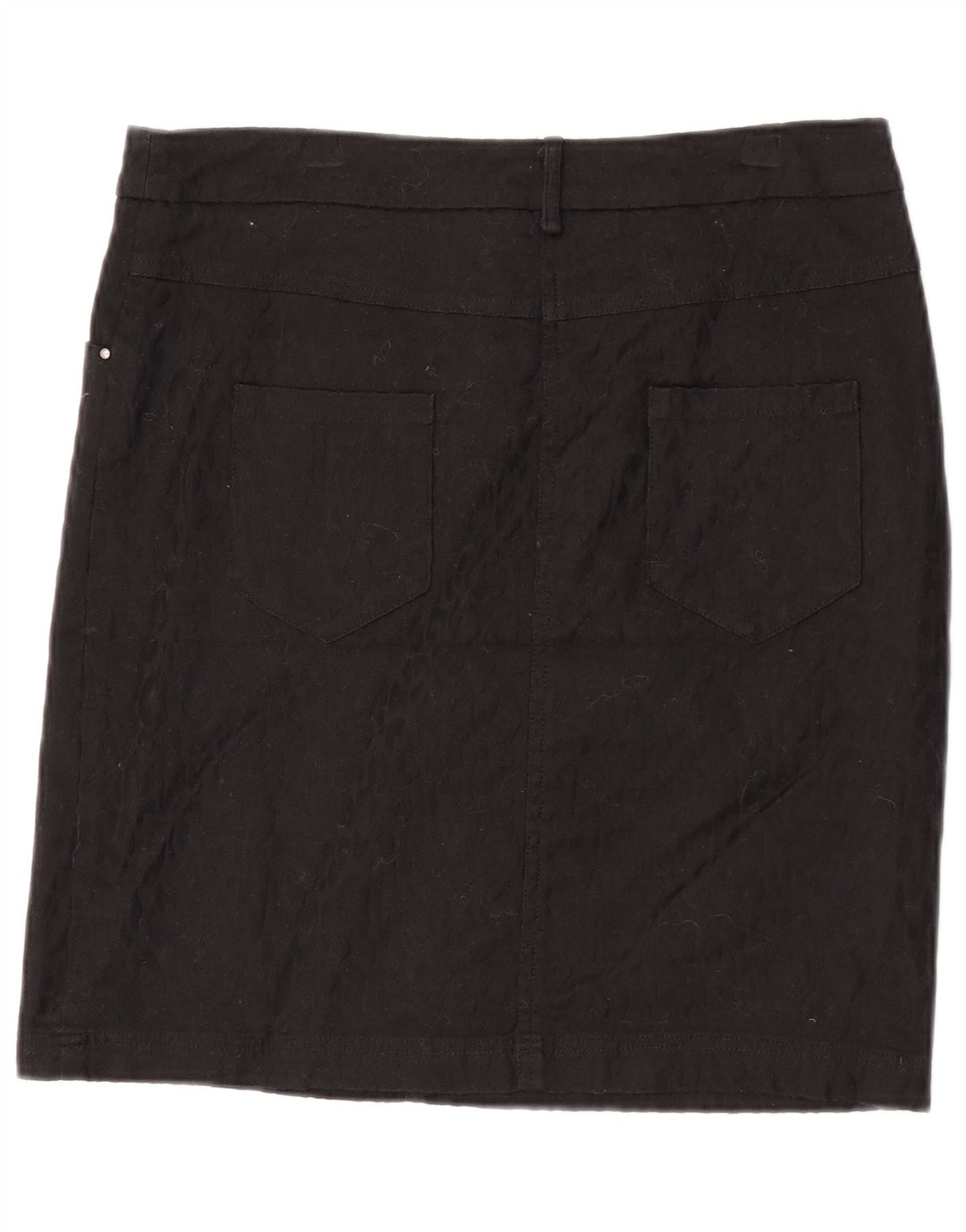 Laura Ashley Womens Straight Skirt UK 12 Medium W34  Black Cotton