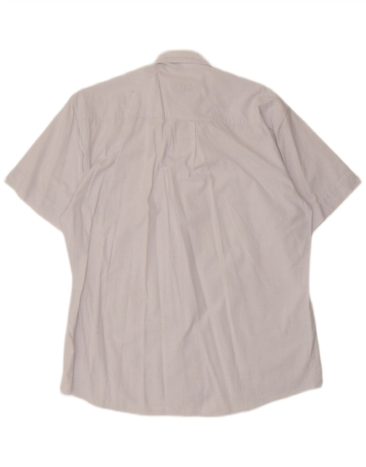 Camel Active Mens Short Sleeve Shirt Medium Blue Pinstripe
