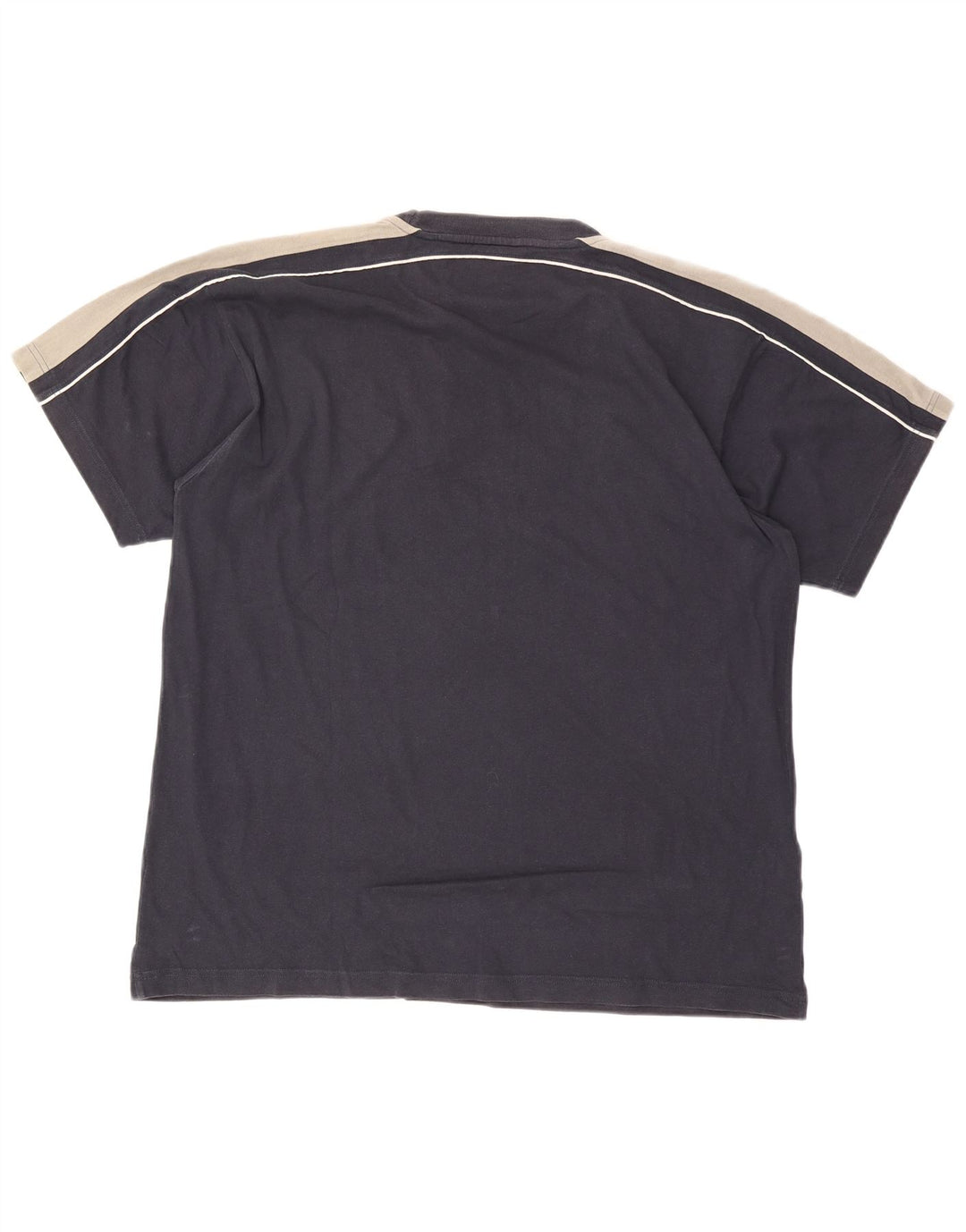 Champion Mens T-Shirt Top 2XL Navy Blue Colourblock