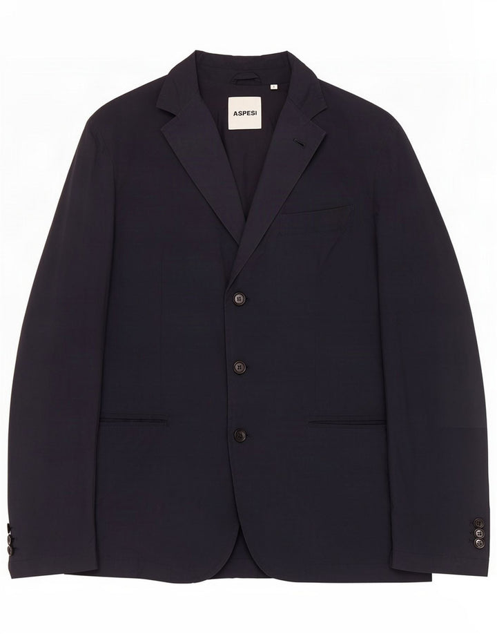 Aspesi Mens 3 Button Blazer Jacket UK 40 Large Navy Blue Polyester