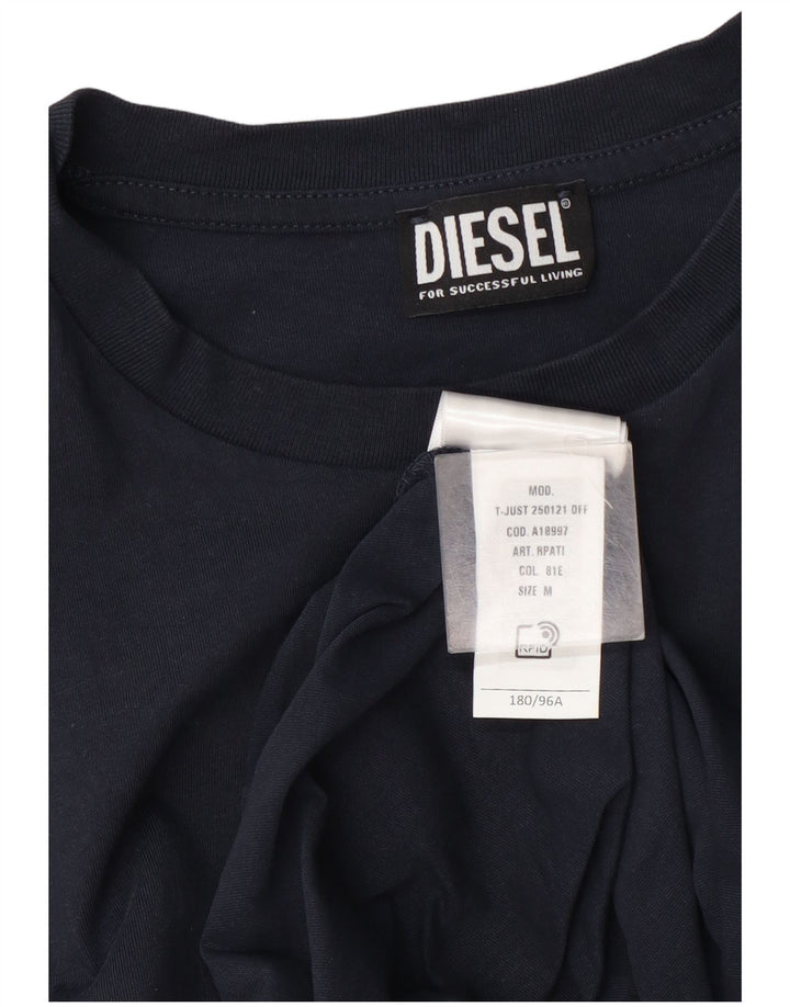Diesel Mens T-Shirt Top Medium Navy Blue Cotton