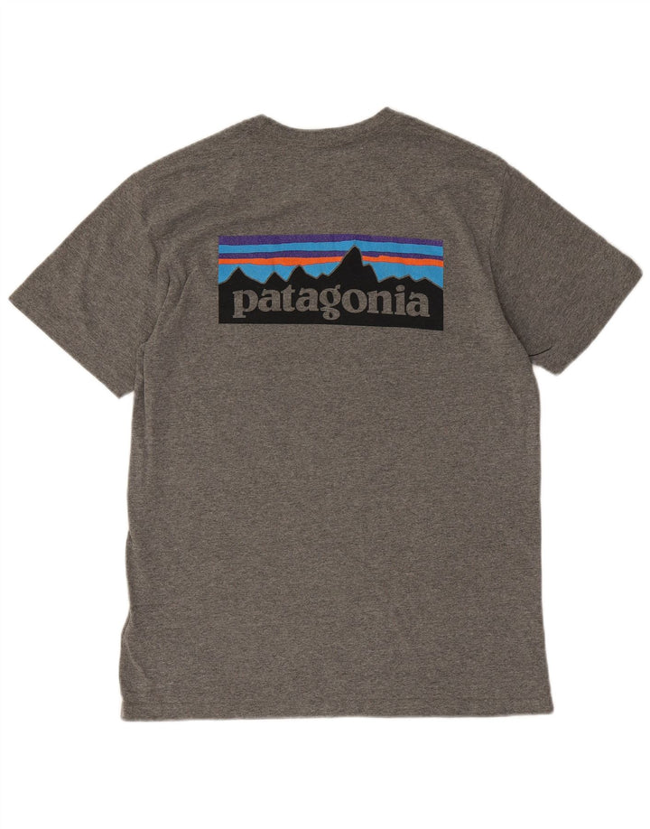 Patagonia Mens Regular Fit Graphic T-Shirt Top Medium Grey Flecked Cotton