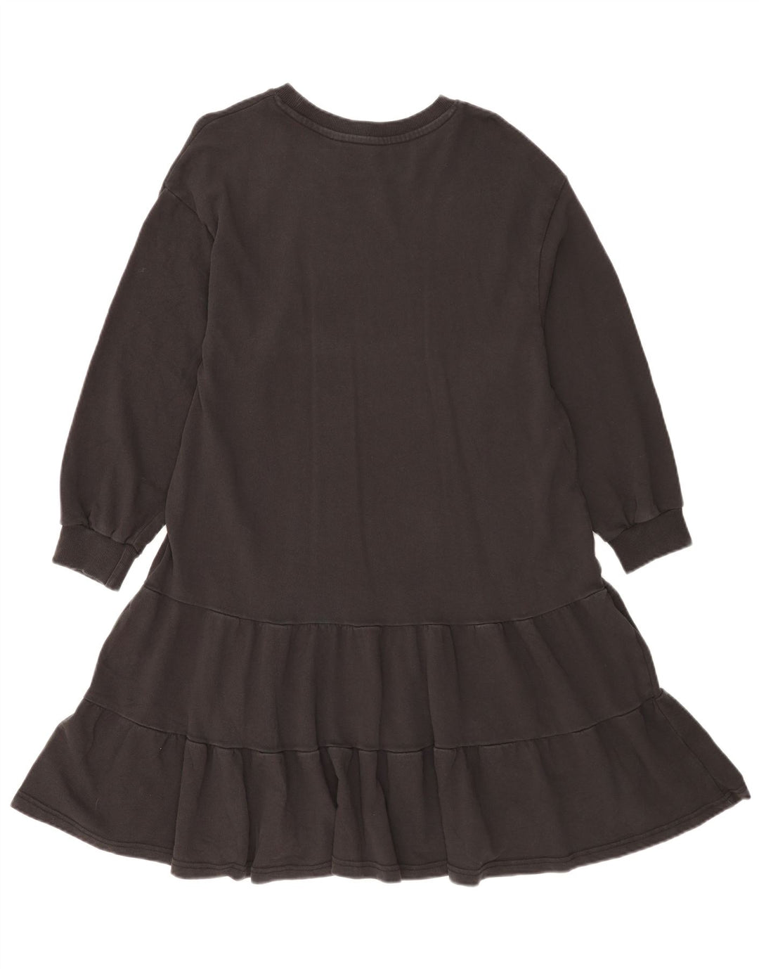 French Connection Womens Oversized Tiered Dress UK 10 Small Black Cotton