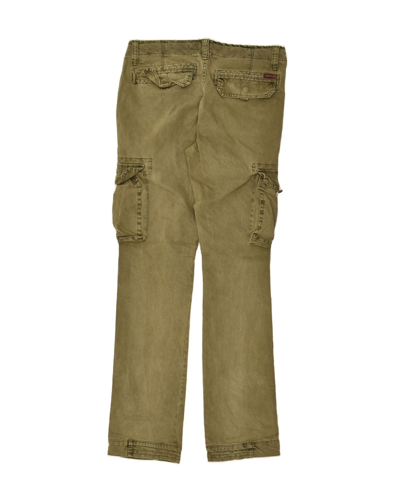 VINTAGE Mens Straight Cargo Trousers IT 46 Small W29 L33 Khaki Cotton Vintage Vintage and Second-Hand Vintage from Messina Hembry 